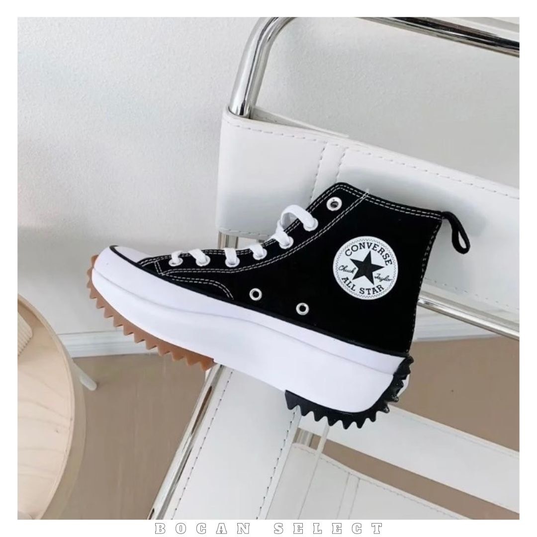 Converse Run Star Hike 厚底 黑 鋸齒 高筒 （166800c ）