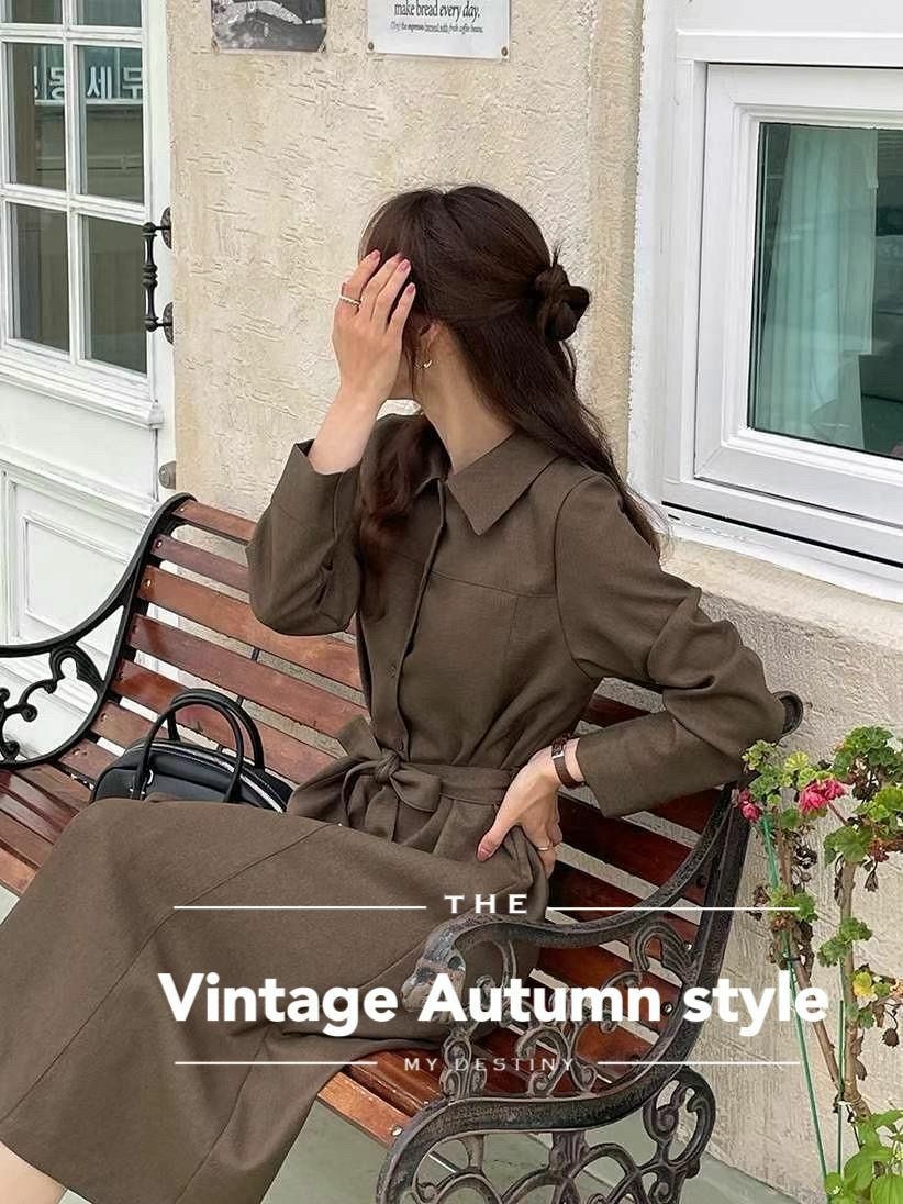 OP#14205🤎秋冬沉靜直身裙