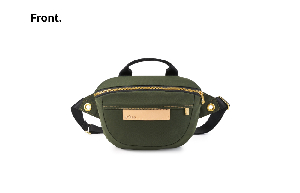 satana Soldier 趣遊走走斜背胸包 軍綠色 SOS3080-324 正面照