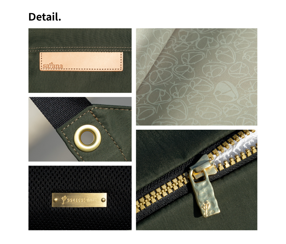 satana Soldier 趣遊走走斜背胸包 軍綠色 SOS3080-324 細節特寫照