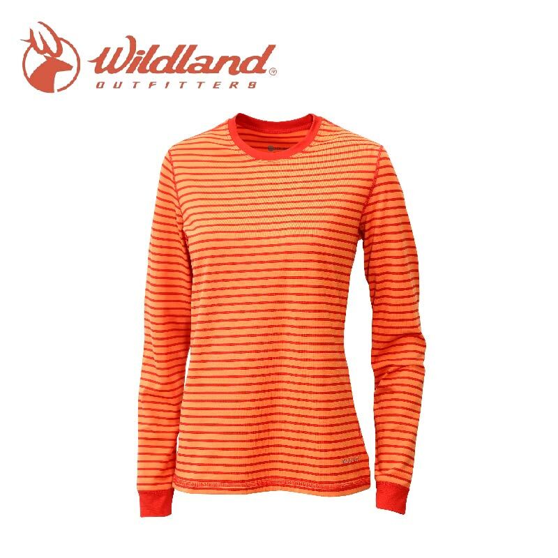 Wildland 12657 女遠紅外線條紋保暖衣 中層衣/吸濕快乾/保暖/透氣/彈性 01W12657