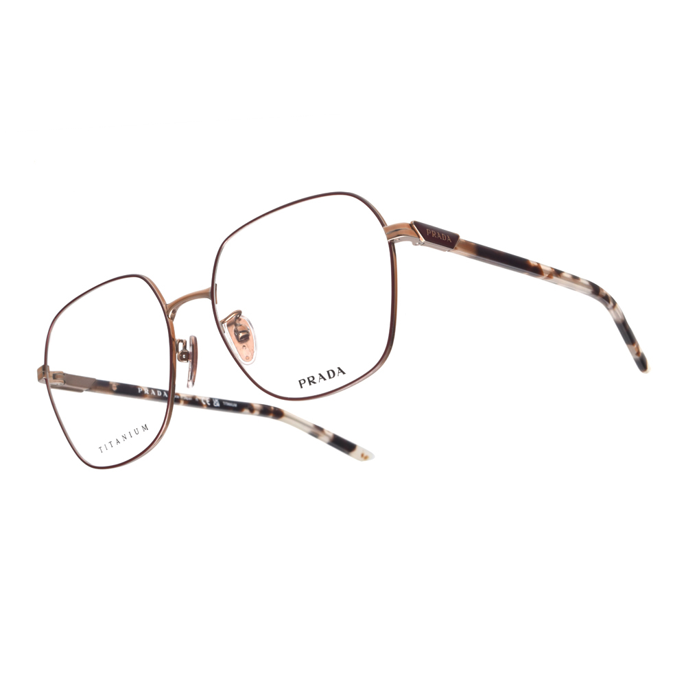 【PRADA】VPR51ZV-D 400-1O1-53mm 鈦系列 多邊框光學眼鏡♥PR 51ZVD