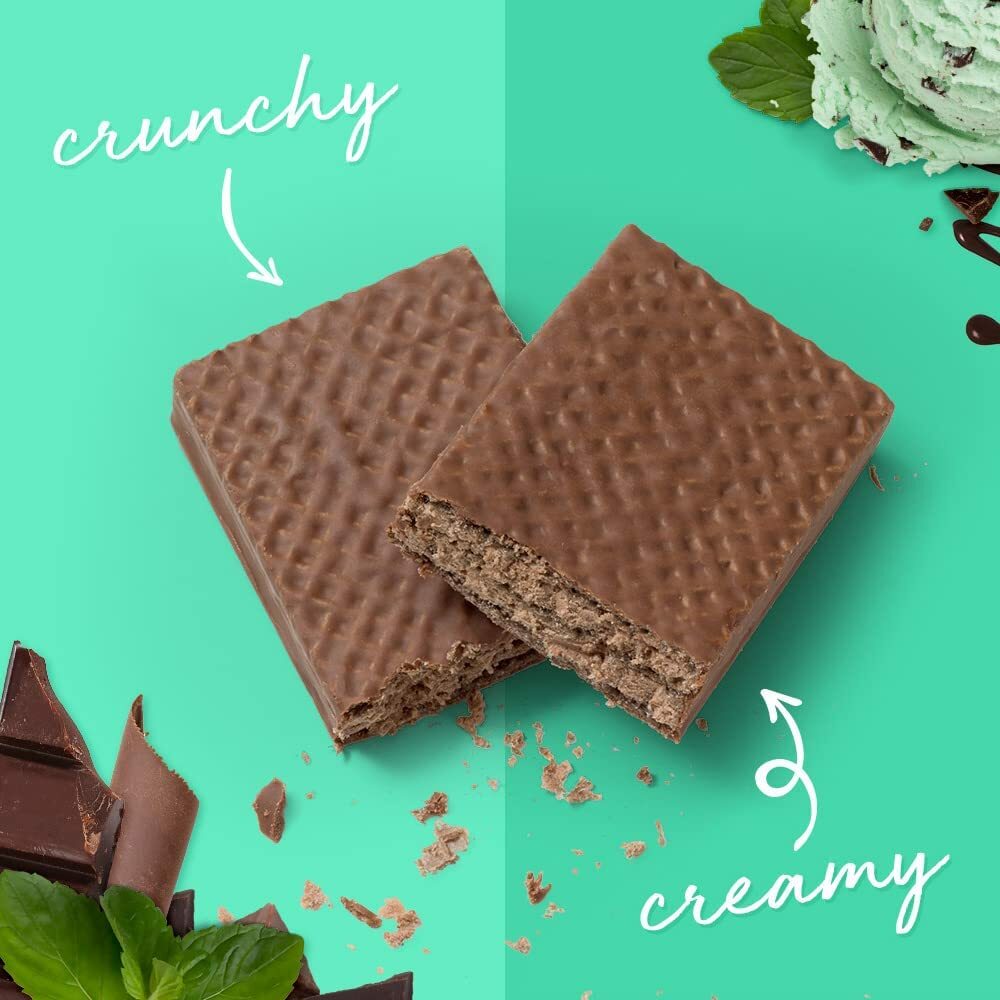 Power Crunch 高蛋白薄荷朱古力口味窩夫蛋白棒 40g 1條