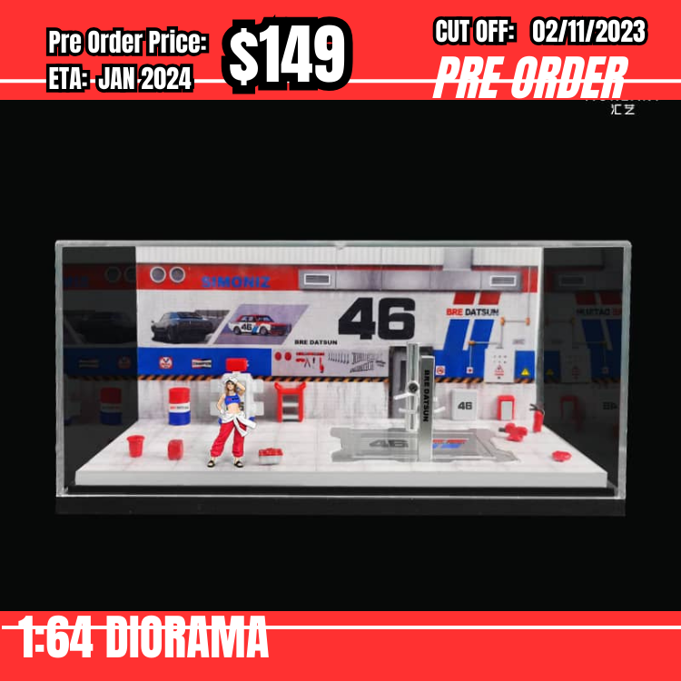 PO-$149 *Moreart* 1:64 Automobile Repair Work Shop - BRE [OD24/10]