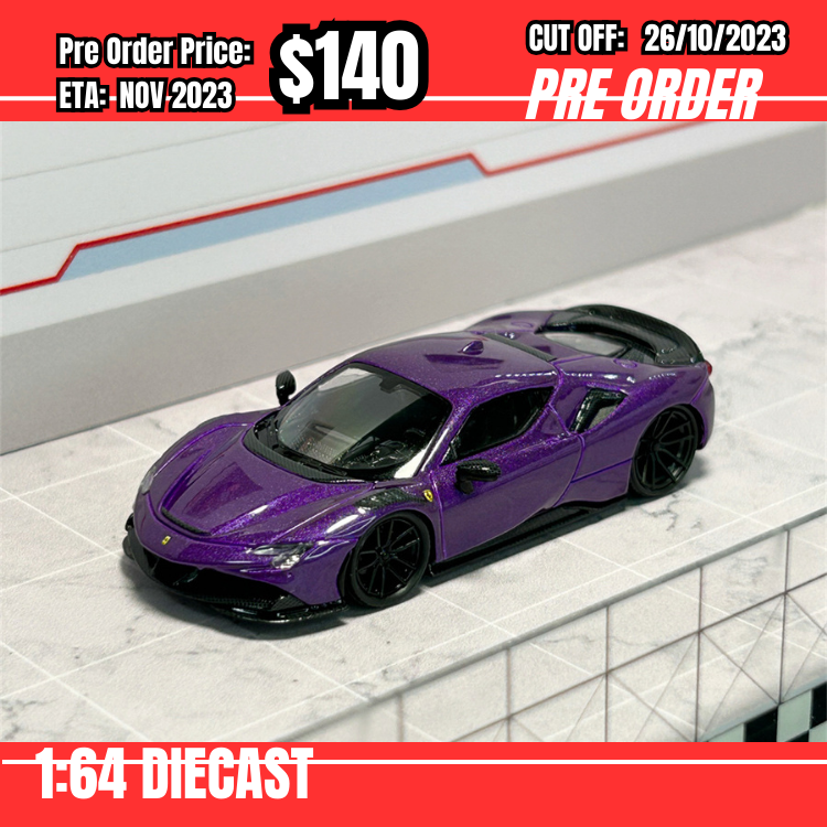 PO-$140 *Fine Model* 1:64 SF90 Stradale Novitec Blue [OD24/10]