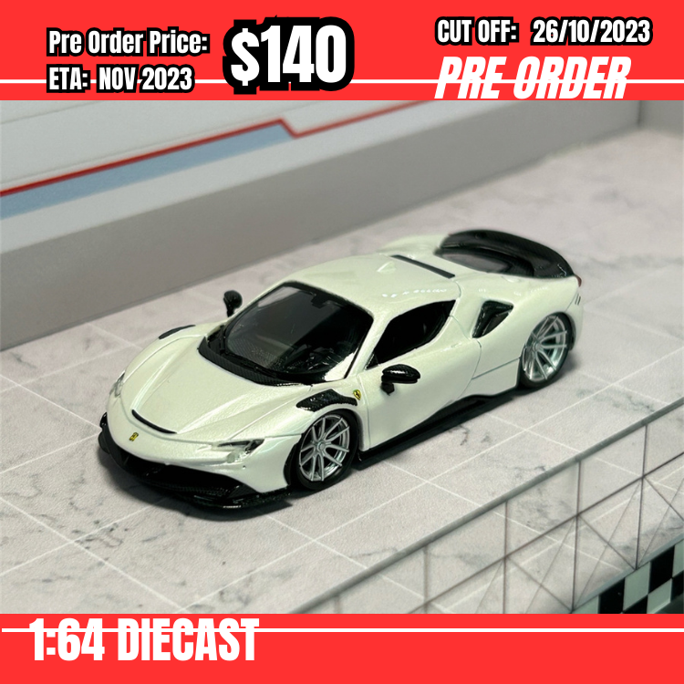 PO-$140 *Fine Model* 1:64 SF90 Stradale Novitec White [OD24/10]