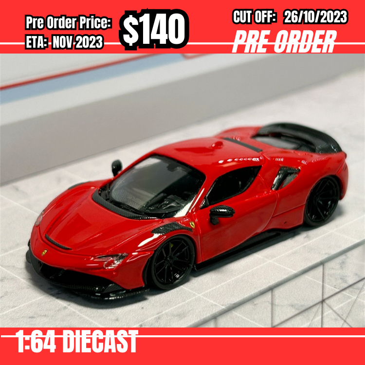 PO-$140 *Fine Model* 1:64 SF90 Stradale Novitec Red [OD24/10]