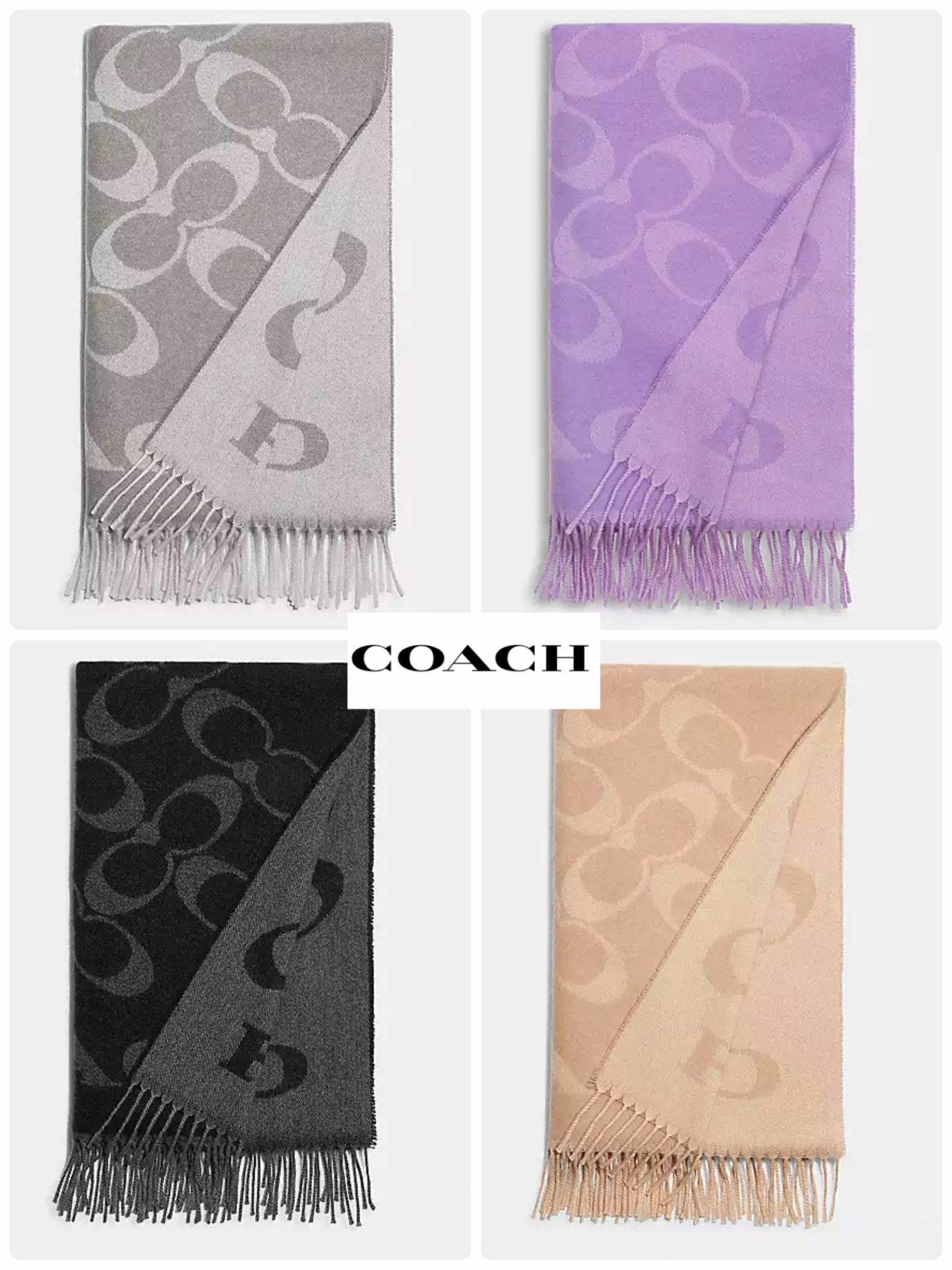 【現貨】Coach F102401 羊毛女裝圍巾