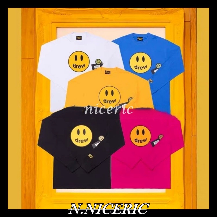 [Nice日韓歐美代購］Drew House Mascot賈斯汀比伯笑臉長袖T恤 笑臉大學T