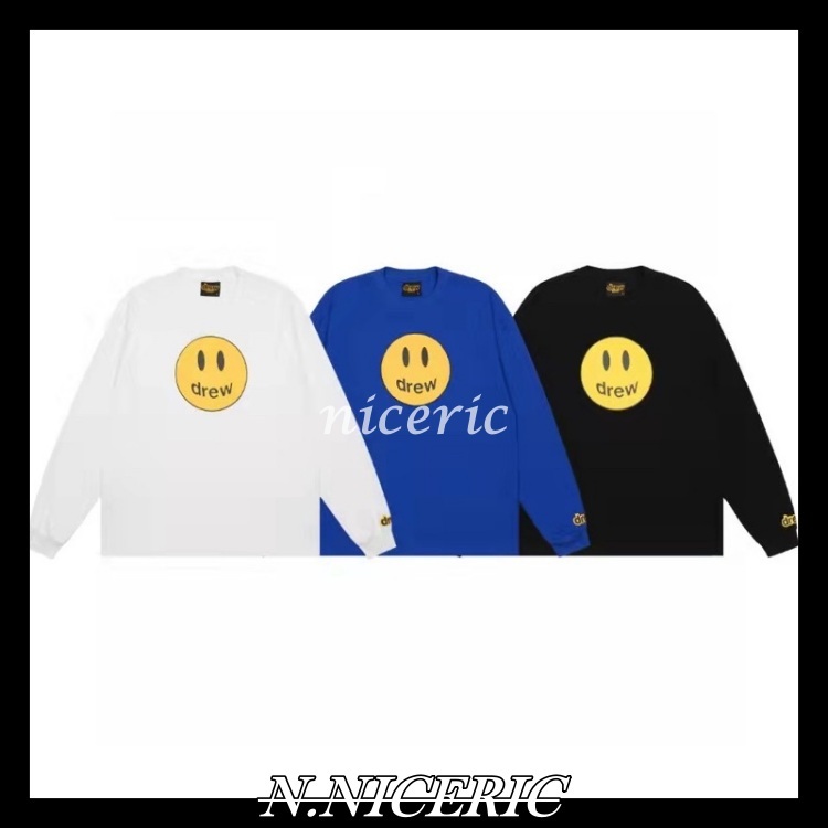 [Nice日韓歐美代購］Drew House Mascot賈斯汀比伯笑臉長袖T恤 笑臉大學T