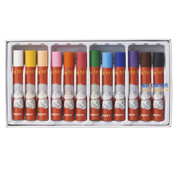 利百代 LIBERTY 可愛小花貓特大號粉蠟筆 OP-002 系列