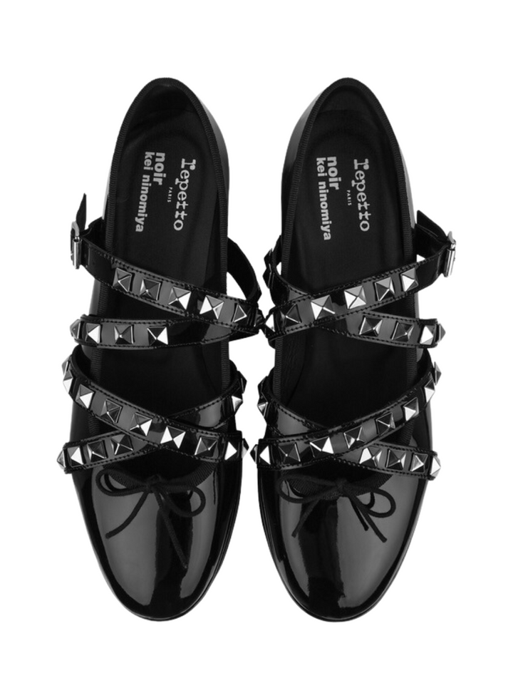 COMME DES GARÇONS NOIR KEI NINOMIYA X REPETTO 鉚釘肩帶厚底瑪麗珍