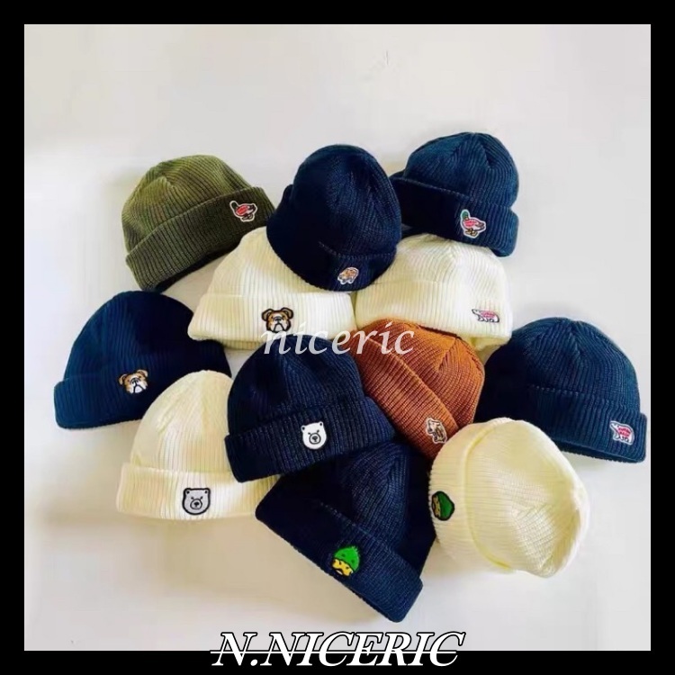 [Nice日韓歐美代購］HUMAN MADE日系新款動物刺繡鴨子北極熊 百搭毛線帽 毛帽 冷帽