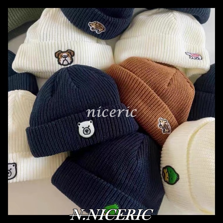 [Nice日韓歐美代購］HUMAN MADE日系新款動物刺繡鴨子北極熊 百搭毛線帽 毛帽 冷帽