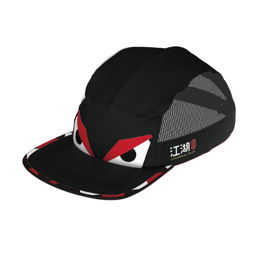 防曬透氣快扣跑帽 | 黑鳥