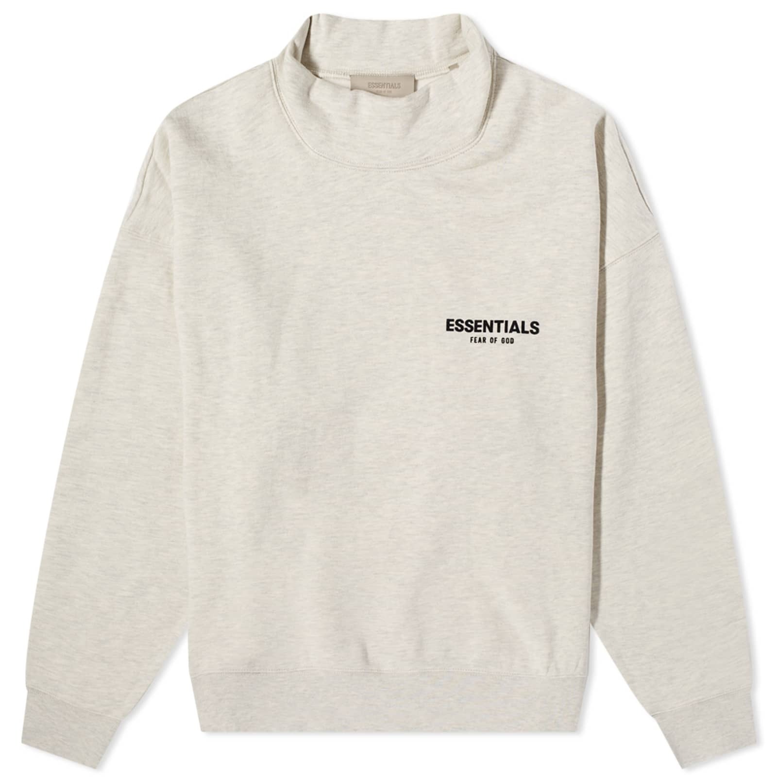 FOG FEAR OF GOD ESSENTIALS LOGO MOCK NECK SWEAT