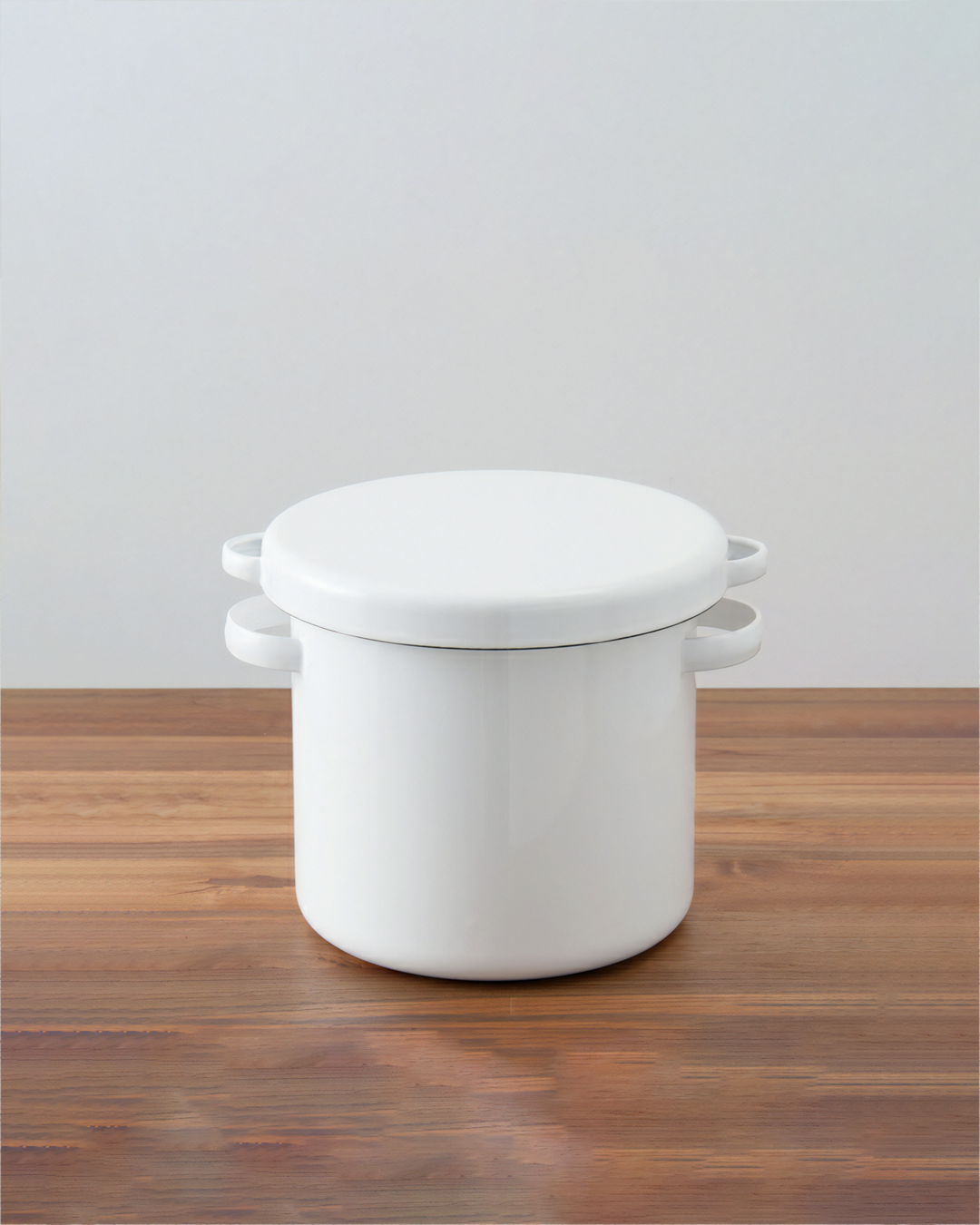 Enamel Round Storage Containers (with Lid) h18cm/4.5L｜Noda Horo