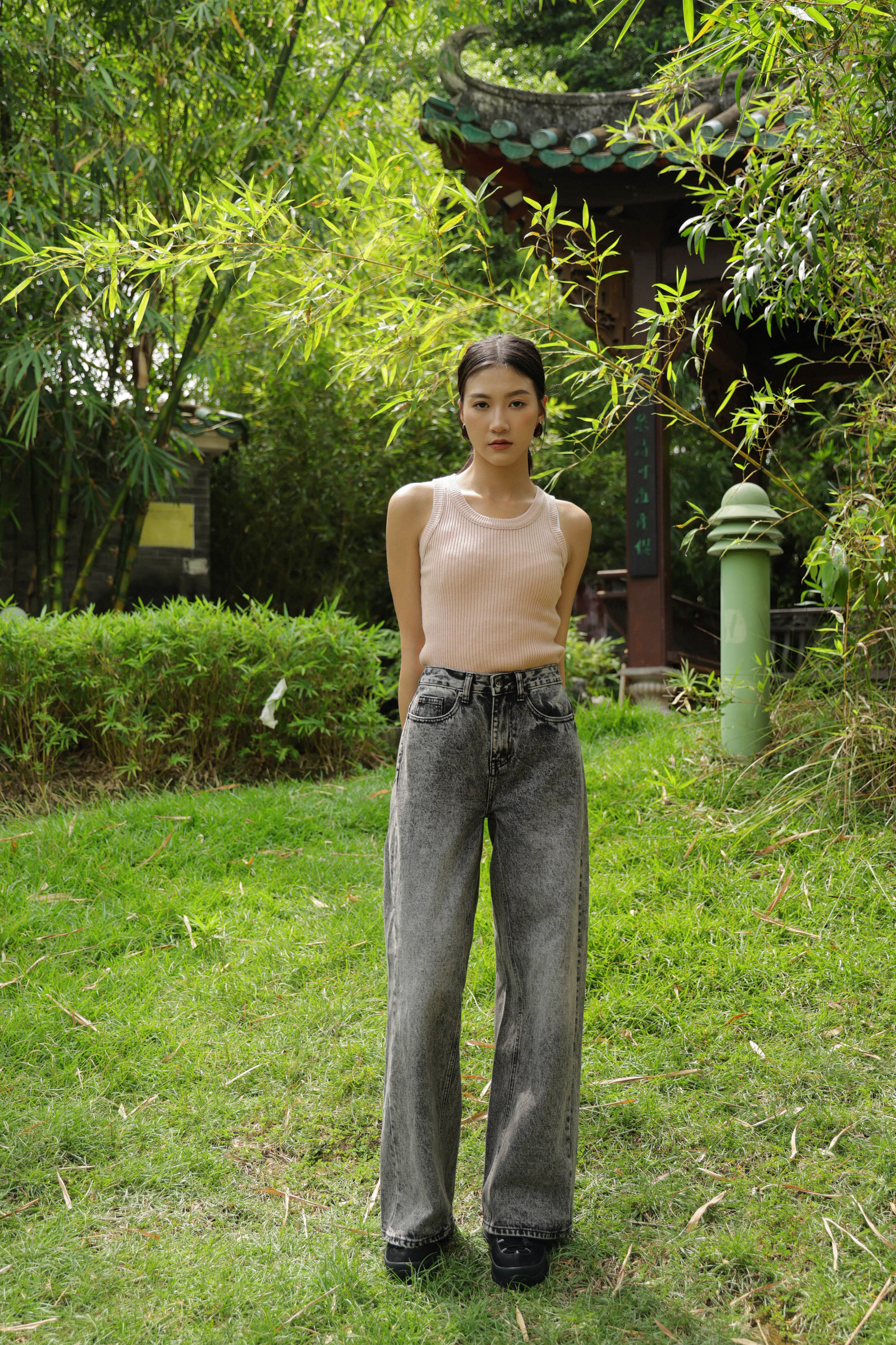 直紋針織打底背心 (現貨款式）