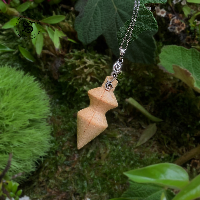 真正秘魯進口老木祕魯印加聖木靈擺飾品 手工製作925純銀靈擺項鍊-光之薩滿