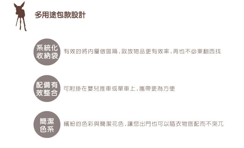 推車多功能配件,小兵立大功!LASSIG推車置物袋,簡約質感設計,多隔層好收納,掛置嬰兒推車上,育兒用品方便分類置物,推車必備