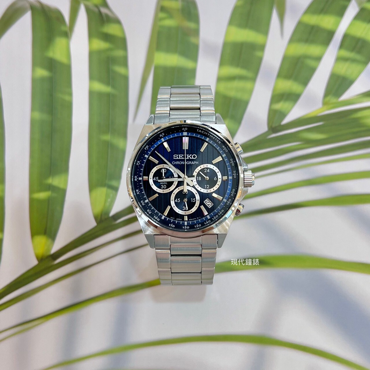 【SEIKO 精工】 CS系列 條紋設計賽車計時手錶 8T63-01T0B 41mm 現代鐘錶