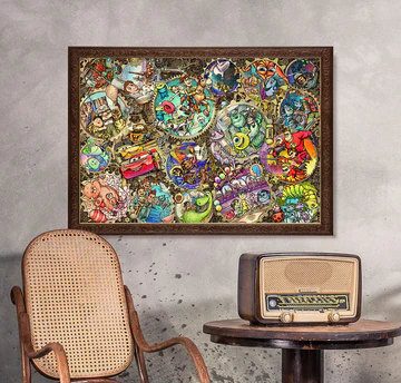 齒輪世界-皮克斯人物 (畫布紋理)