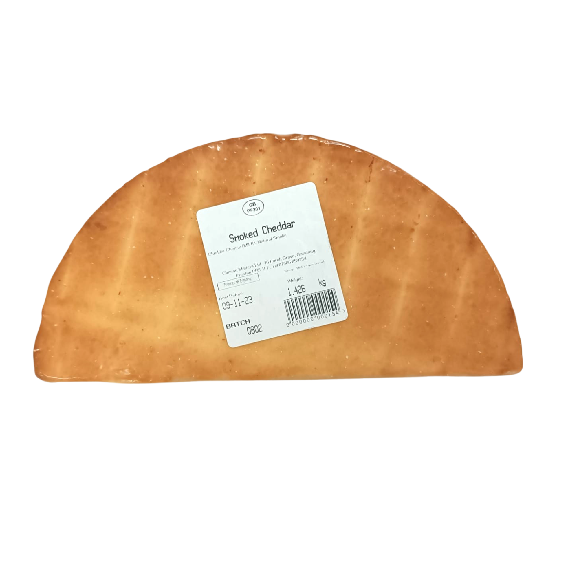 英國 煙燻車打芝士 UK So British Smokery Cheddar Cheese 1.3-1.5千克/ 件 (冷凍 0-4°C)