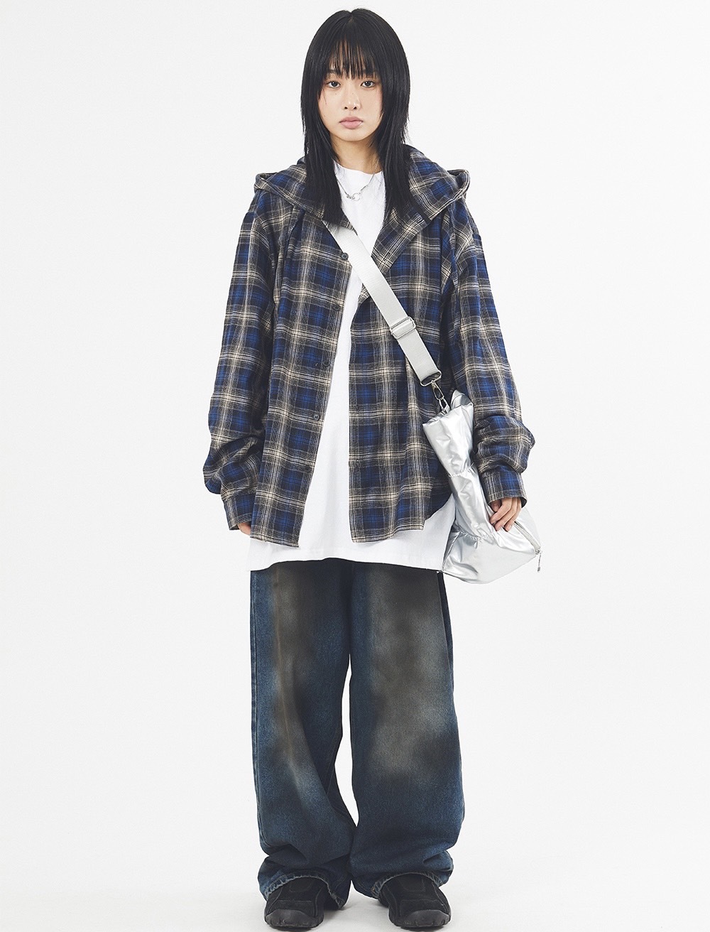 RAUCOHOUSE格紋連帽襯衫外套（2COLOR）
