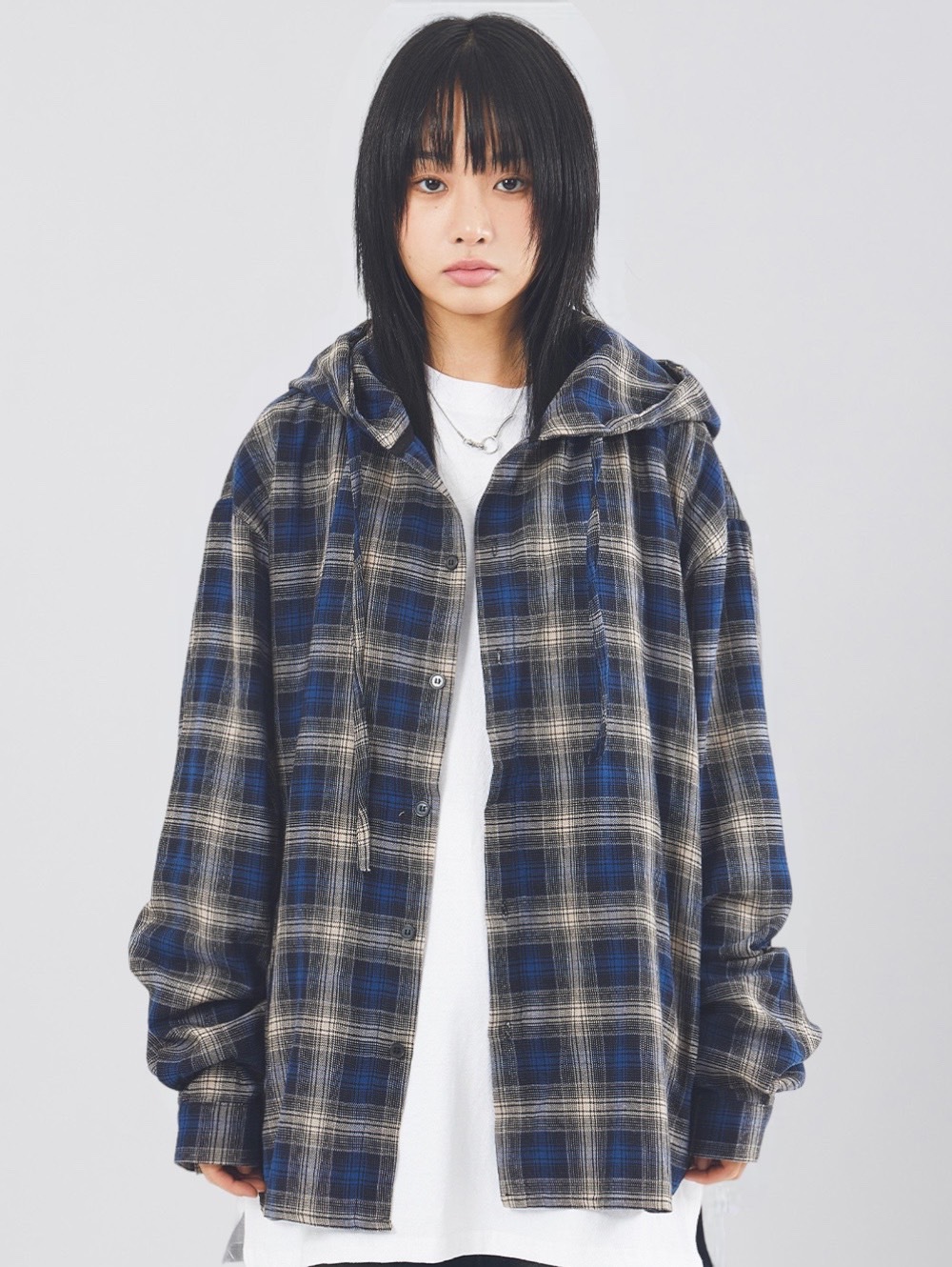 RAUCOHOUSE格紋連帽襯衫外套（2COLOR）
