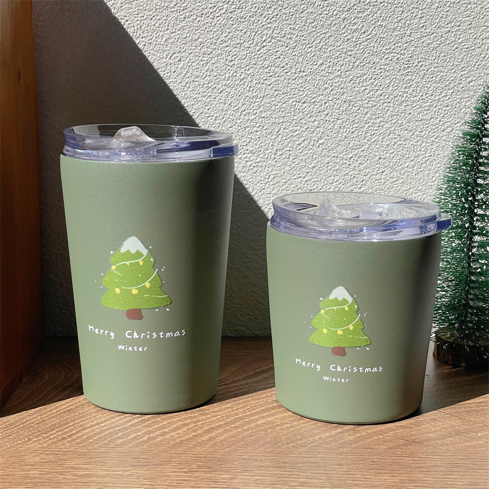 《3201》聖誕簡約不鏽鋼咖啡保溫杯