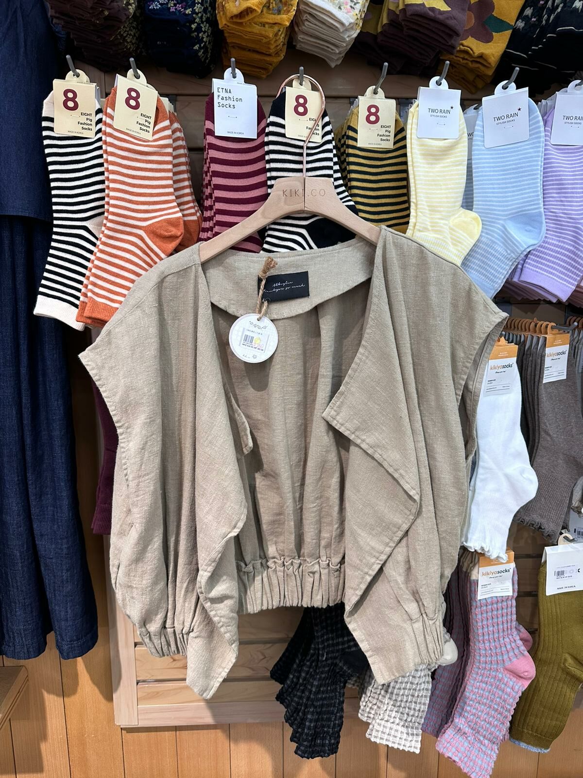 橡筋邊背心外套