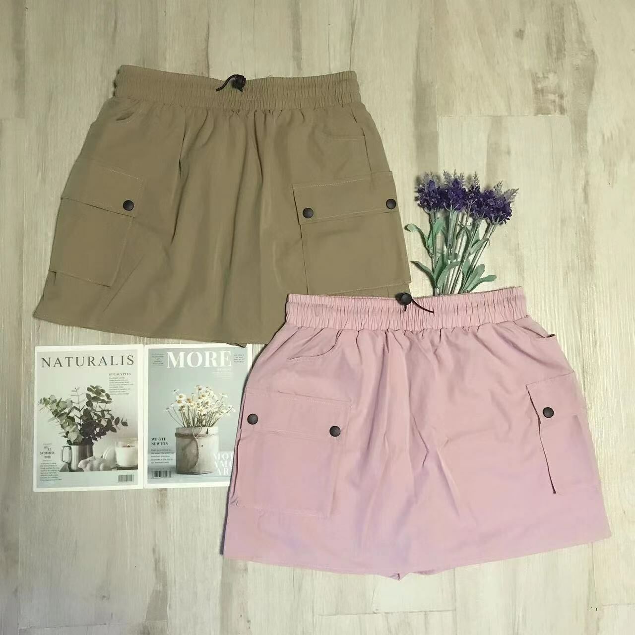 韓款索索料工裝裙褲