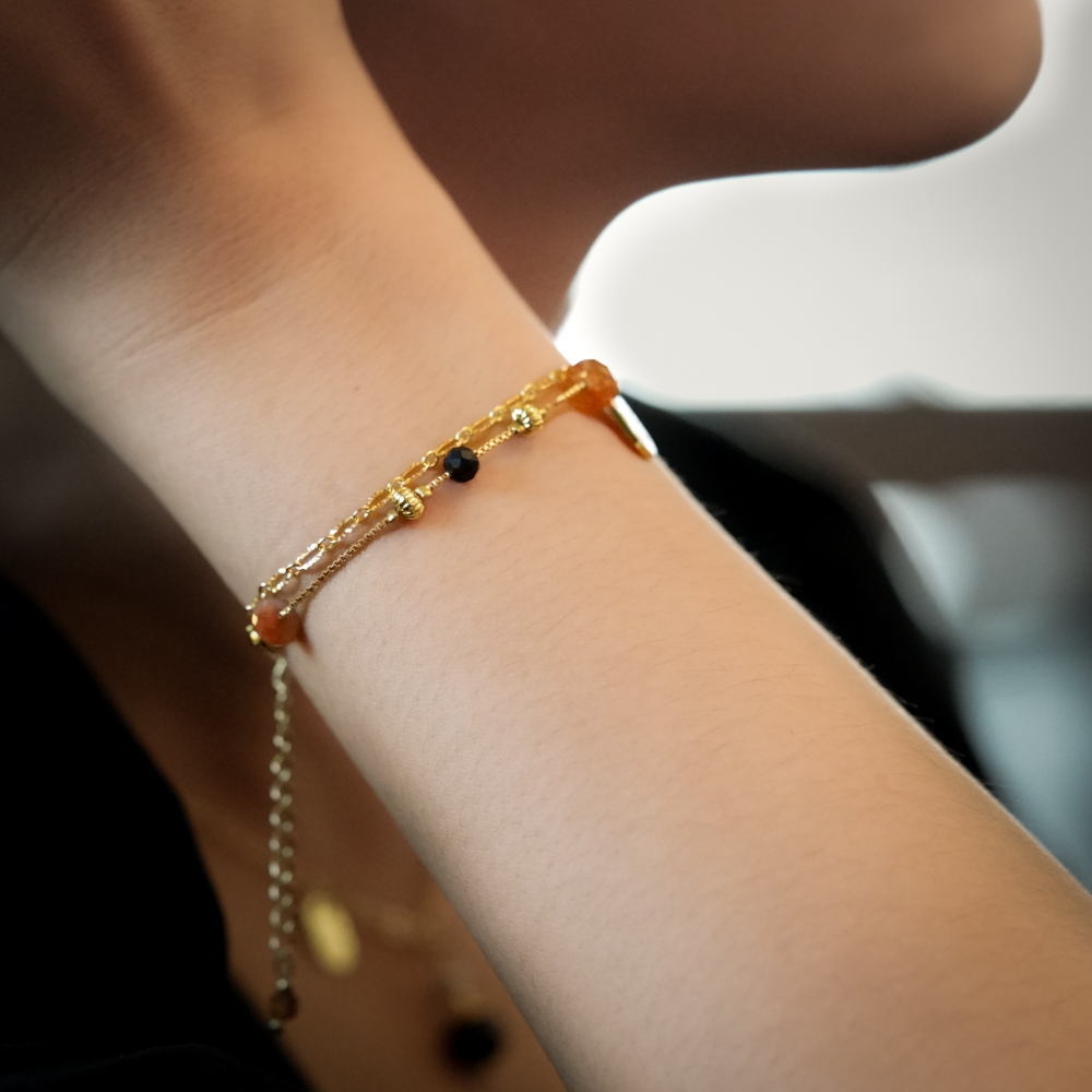 Crystal bracelet｜B0001-Dance in Orange Autumn