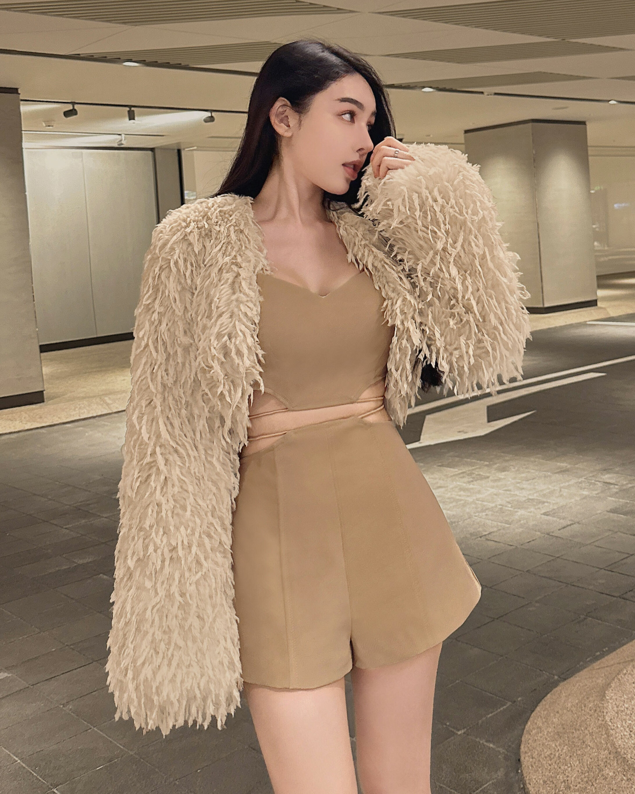 ⭒訂製-兔羽絨鋪棉短外套