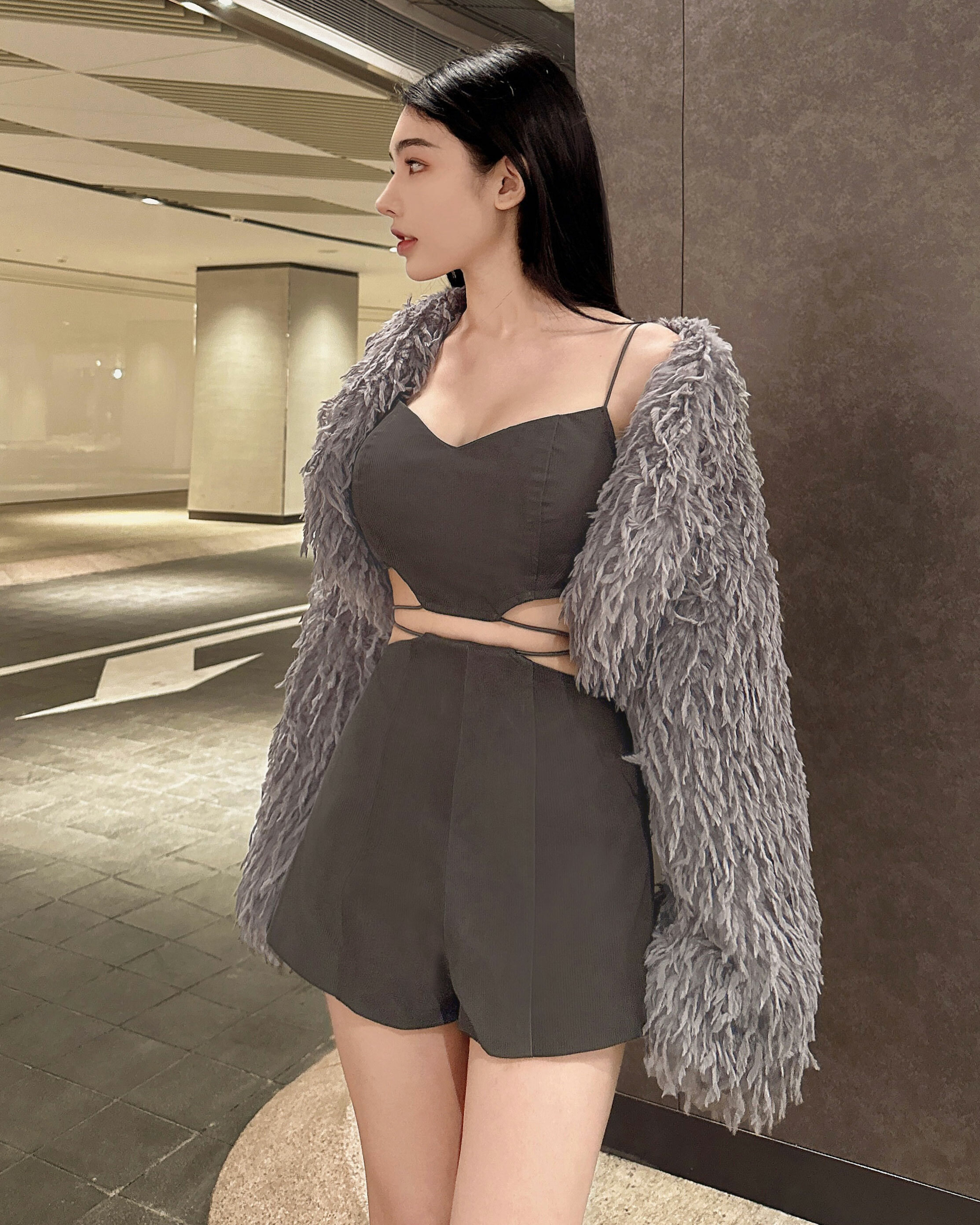 ⭒訂製-兔羽絨鋪棉短外套