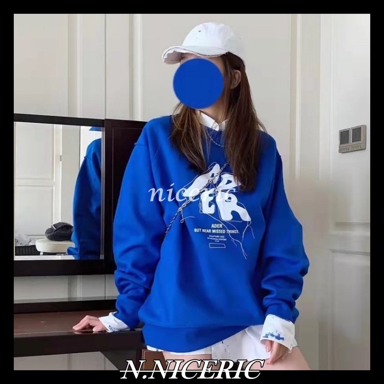 [Nice日韓歐美代購］ADER ERROR 2021FW秋冬新款韓潮流個性流蘇裂紋logo長袖大學T🖲
