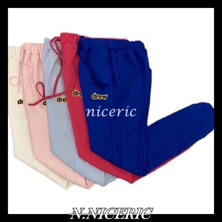 [Nice日韓歐美代購］drew house小賈DREW HOUSE笑臉抽繩運動休閒長褲 drewhouse棉褲 運動長褲