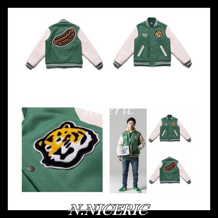 [Nice日韓歐美代購］🐯HUMAN MADE VARSITY JACKET 老虎頭熱狗圓領棒球夾克外套棒球外套 教練外套