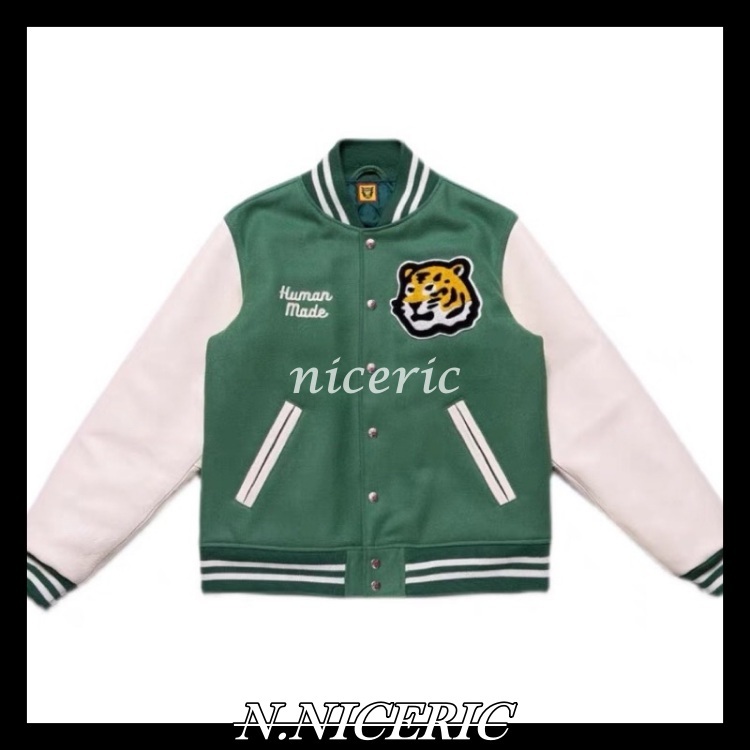 [Nice日韓歐美代購］🐯HUMAN MADE VARSITY JACKET 老虎頭熱狗圓領棒球夾克外套棒球外套 教練外套