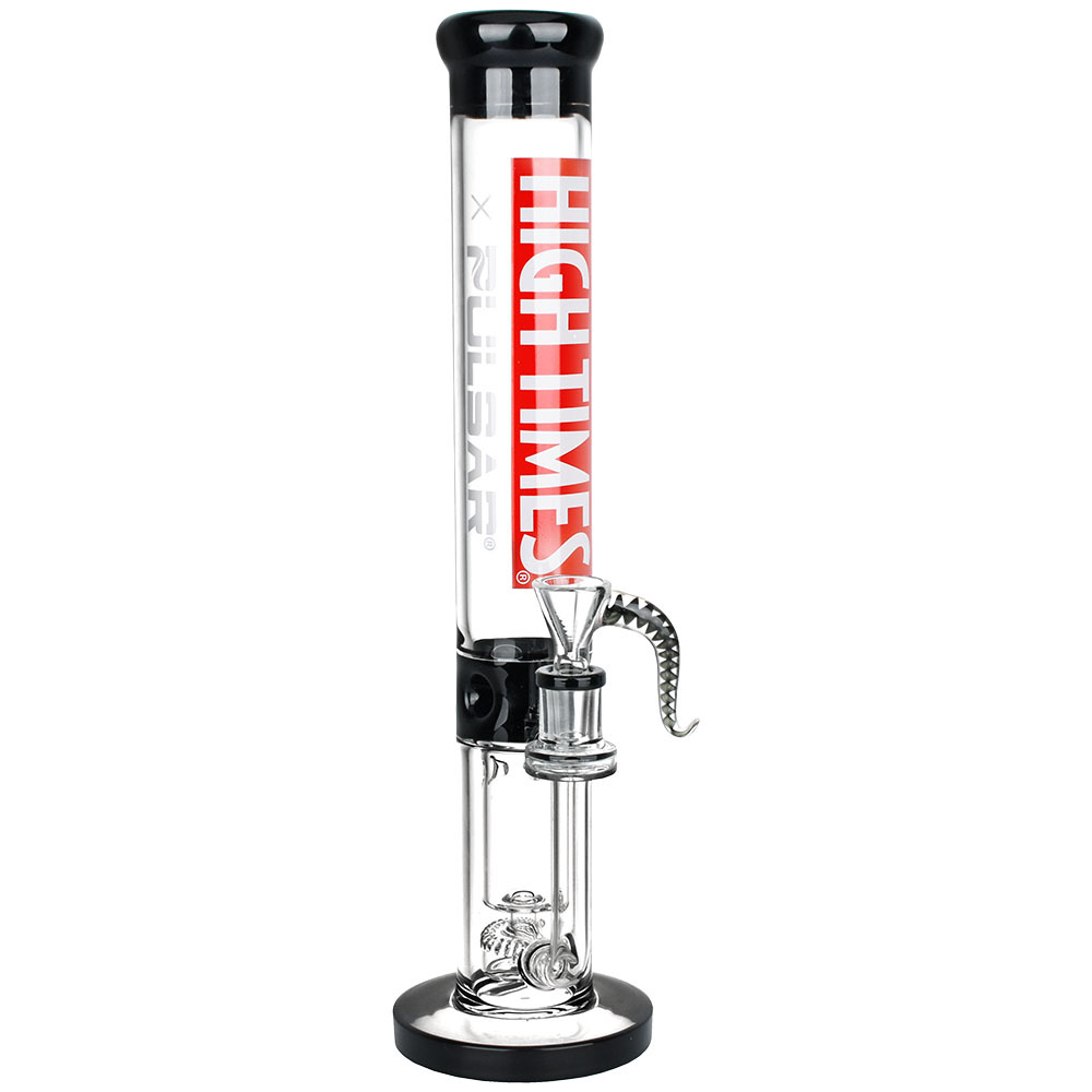 HIGH TIMES X PULSAR LOGO STRAIGHT TUBE RECYCLER WATER PIPE