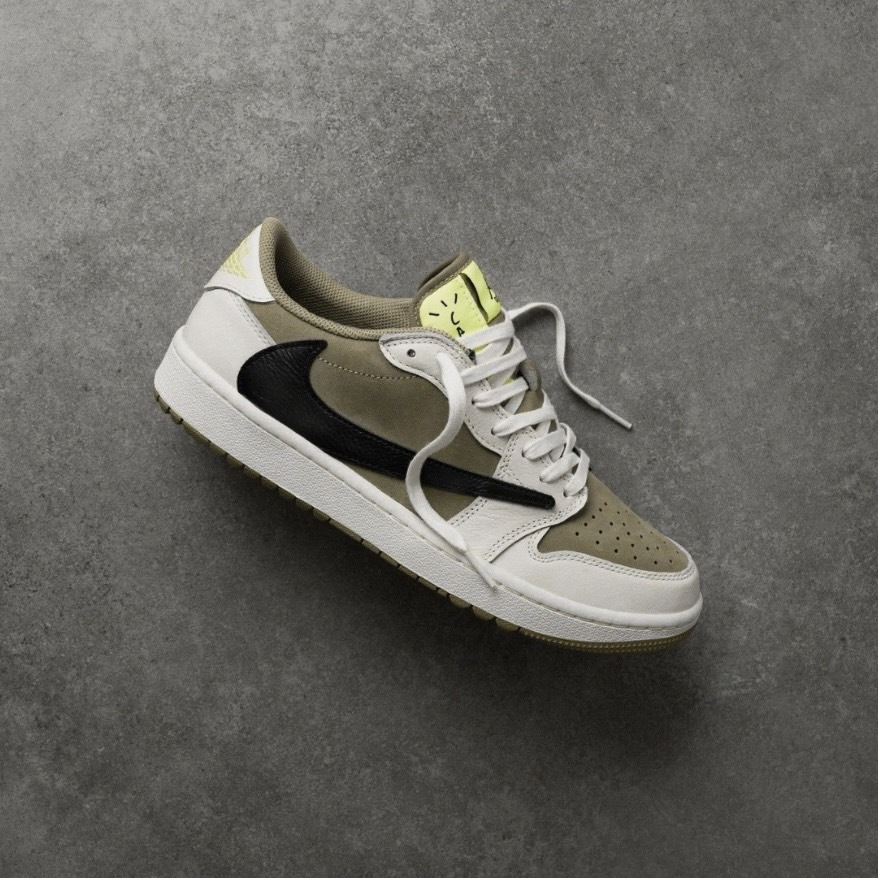 TRAVIS SCOTT x AIR JORDAN 1 LOW GOLF NRG "Neutral Olive" 灰綠 聯名 倒鉤 FZ3124-200