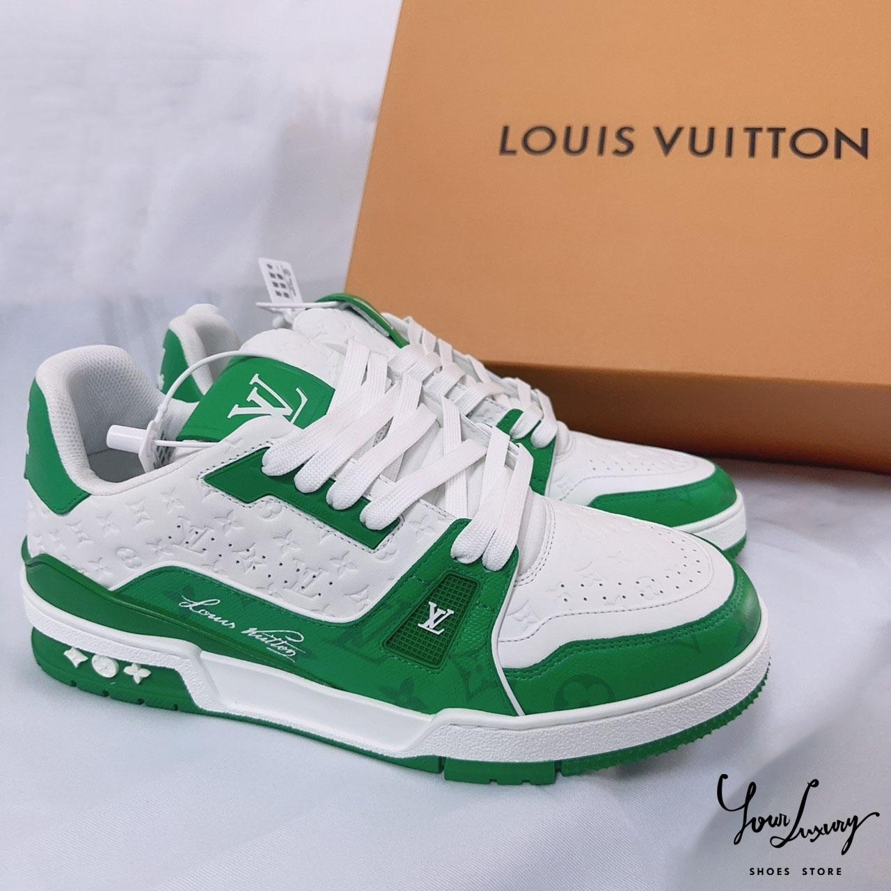 【Luxury】現貨 Louis Vuitton 1A9JHX LV Trainer 運動鞋 男款經典鞋履 綠