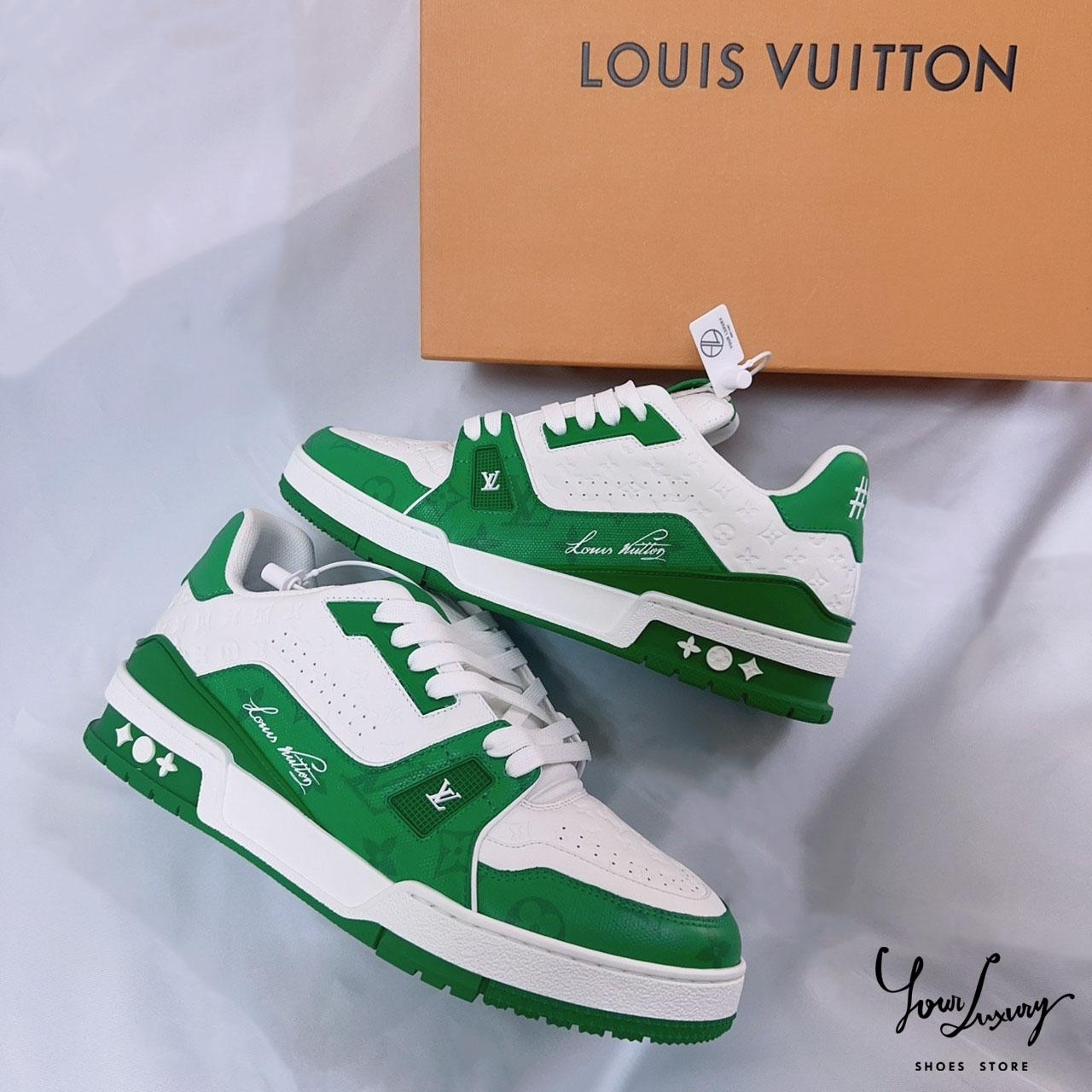 【Luxury】現貨 Louis Vuitton 1A9JHX LV Trainer 運動鞋 男款經典鞋履 綠