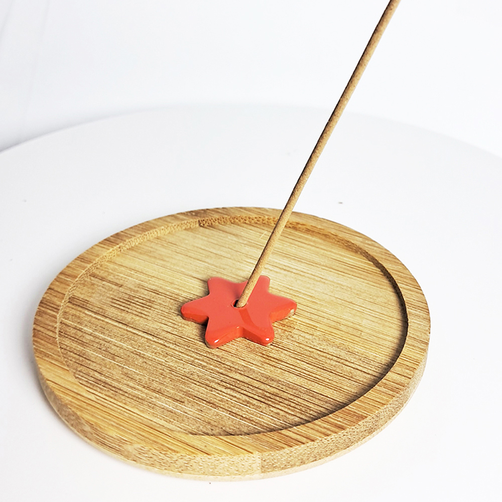 吉星鐵片香插+竹圓盤【十方】152322