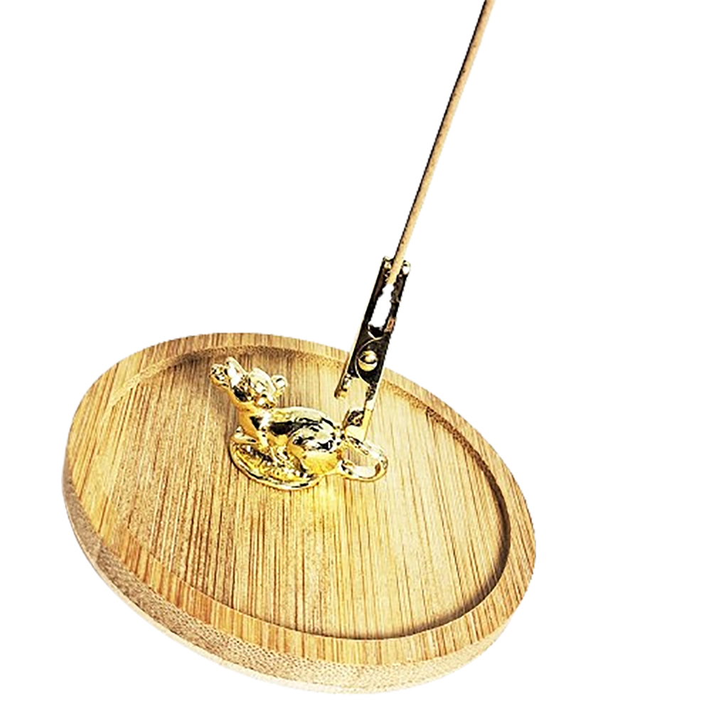 財神吐寶鼠香夾+竹盤【十方】152315