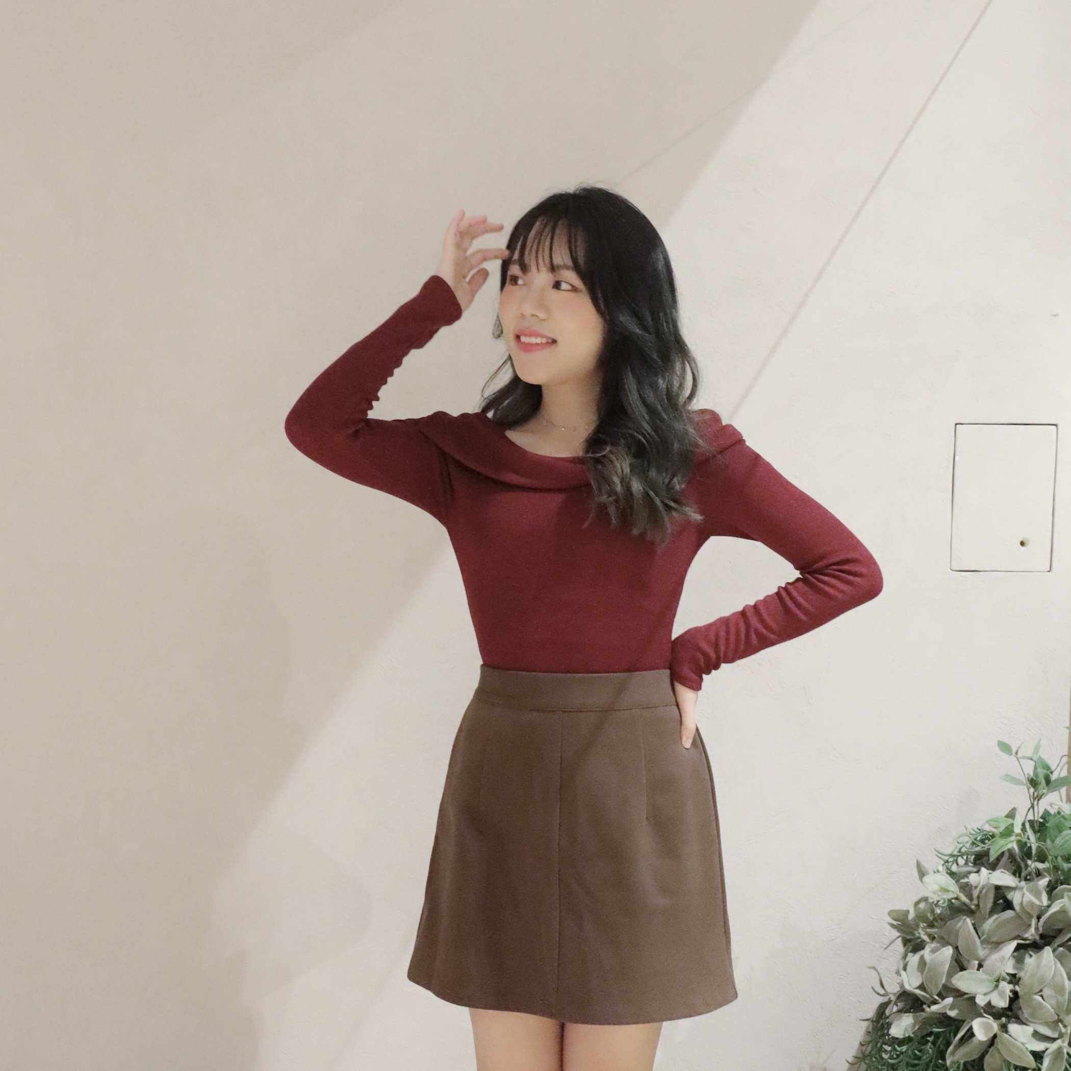 ✨ ||SK258||秋冬簡樸百搭A字裙