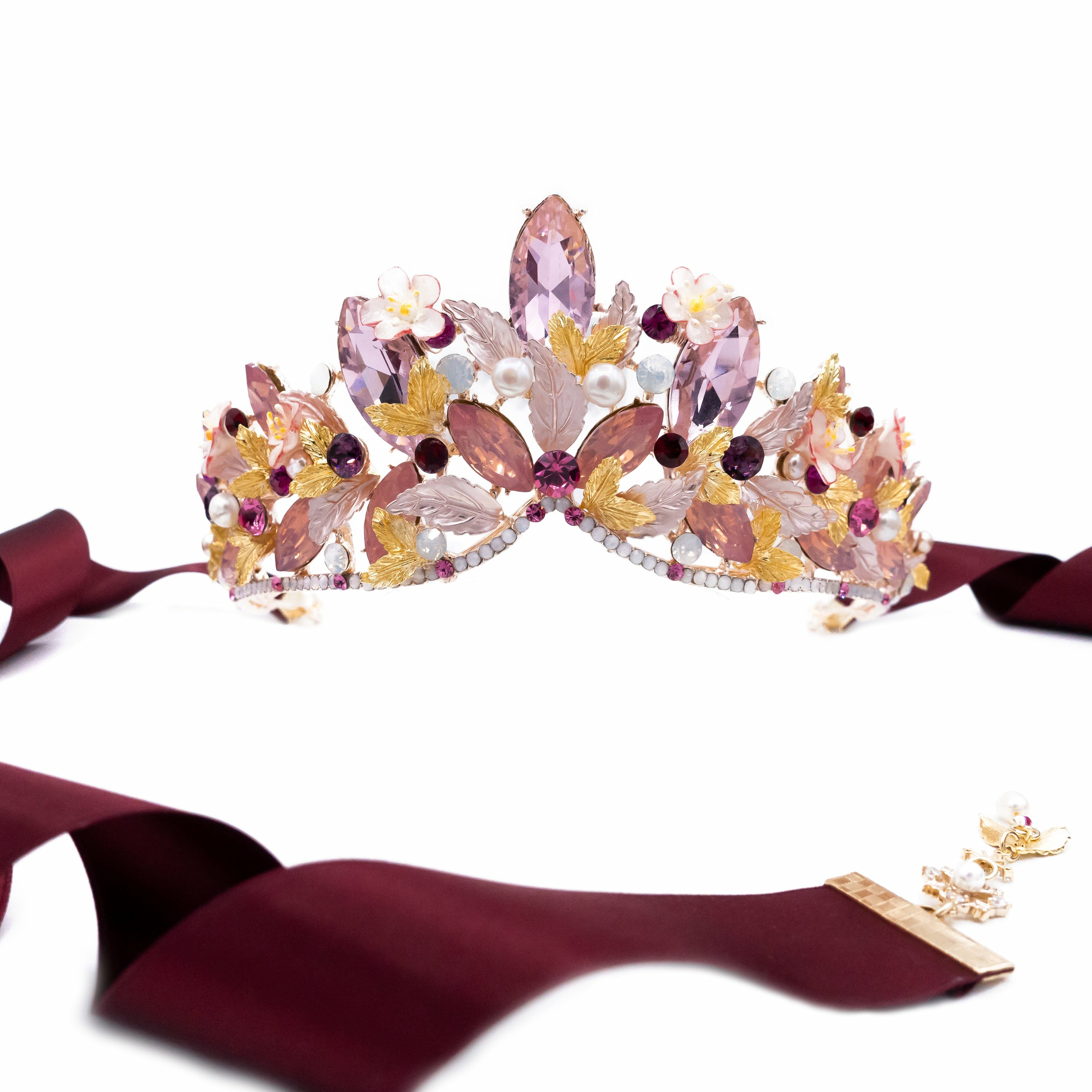 Strawberry Sonata CZ 14K Gold-plated Crown