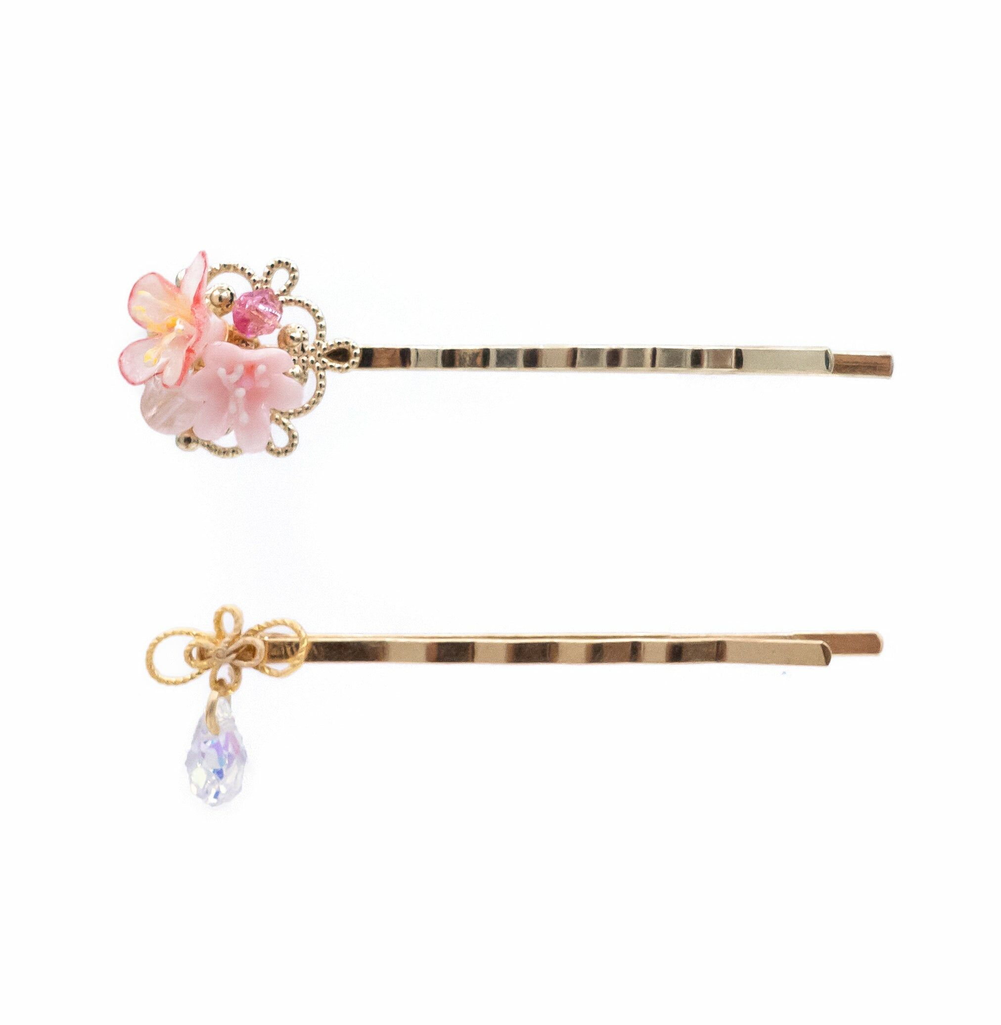 Winter Berry 14K Gold-plated 2 Pieces Hair Clip Set