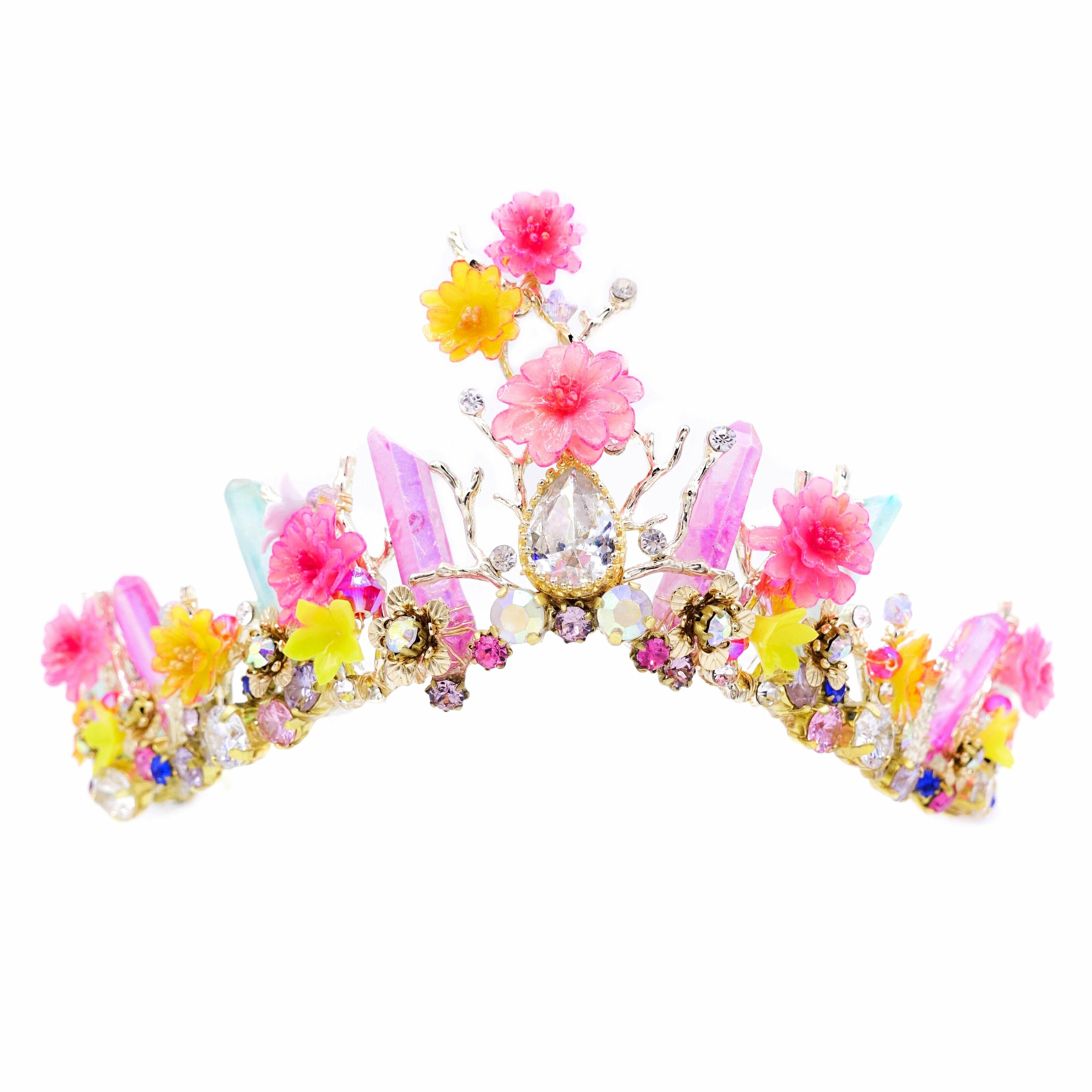 ZINNIA Mermaid Crown with Dangle Chains