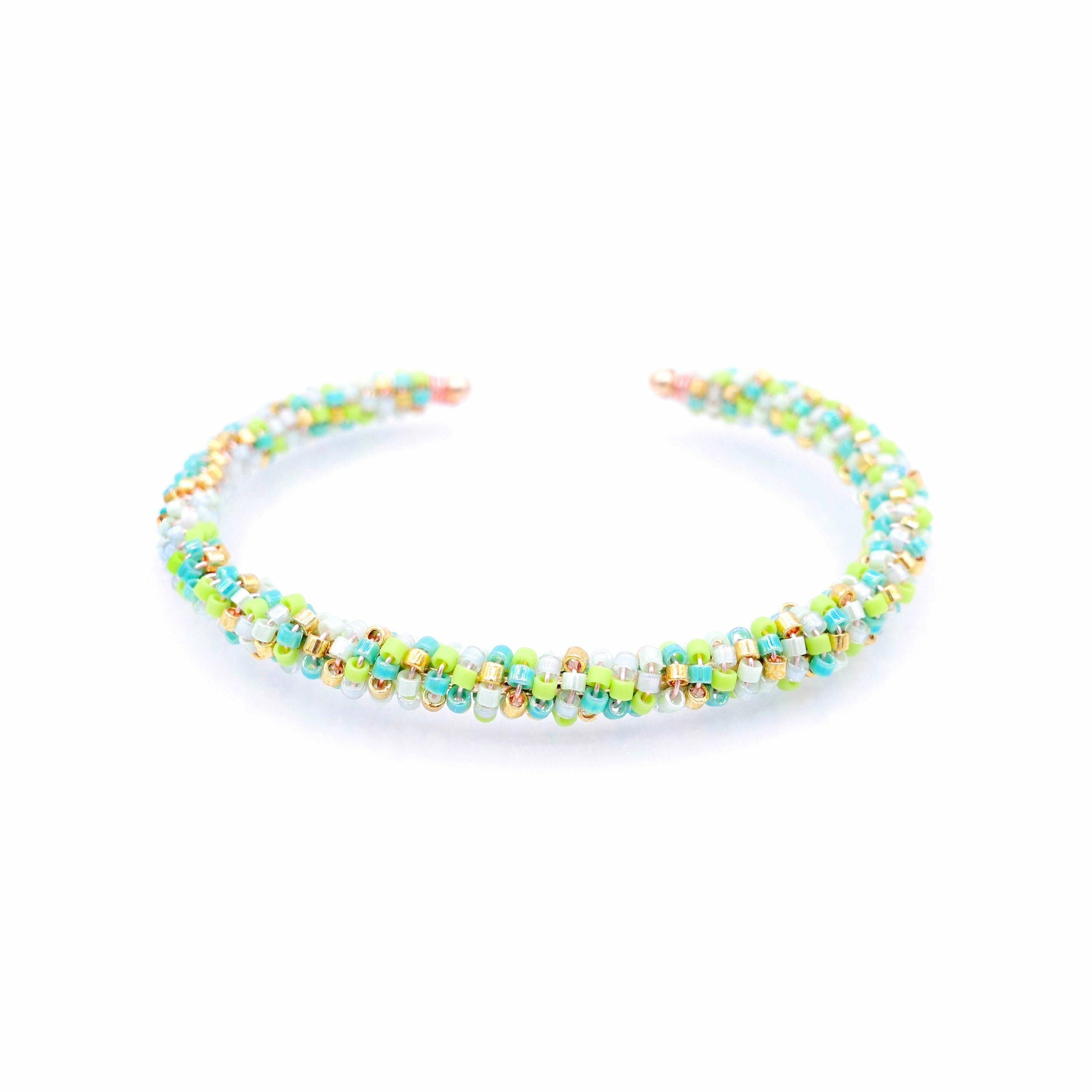 ZINNIA Aqua Rosegold-plated Pamycarie Bangle